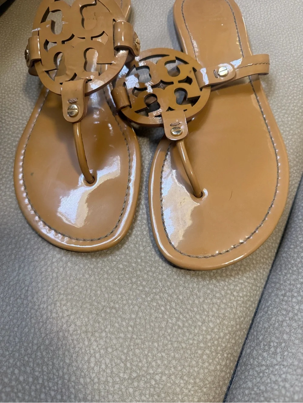Women's Tan Leather Tory Burch sandals